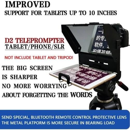 Teleprompter Phone/DSLR Recording Portable Inscriber Mobile Teleprompter ​with Remote Control for Phone Tablet iPad