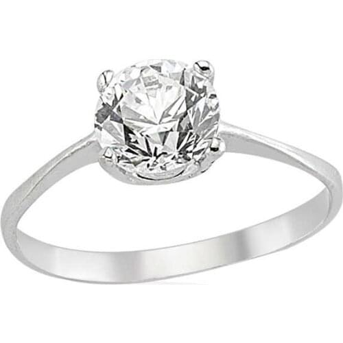 Tevuli 925 Sterling Silver Solitaire Womens Ring