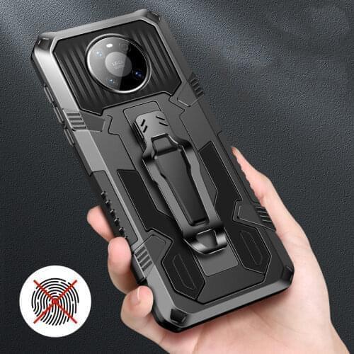 100Pcs/Lot Shockproof Phone Case For Huawei Y8P P40 Pro Lite Y6 PRO Y5 2019 Armor Aluminum Magnetic Stand Metal Cover