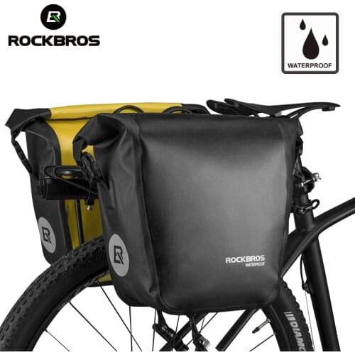 ROCKBROS 18L Waterproof Bicycle Bags Portable MTB Road Bike Travel Rear Rack Pannier bag Shoulder Backpack Cycling Accessories