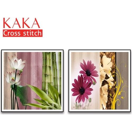 Cross stitch kits,Embroidery needlework sets with printed pattern,11CT-canvas for Home Decor Painting,Flowers Full NCKF116