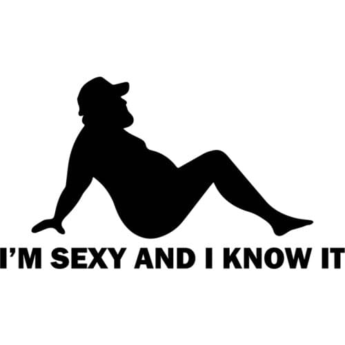 I'm Sexy And I Know It！ vinyl car stickers for volkswagen bmw e46 bmw e90 passat b6 car sticker automobile car accessories