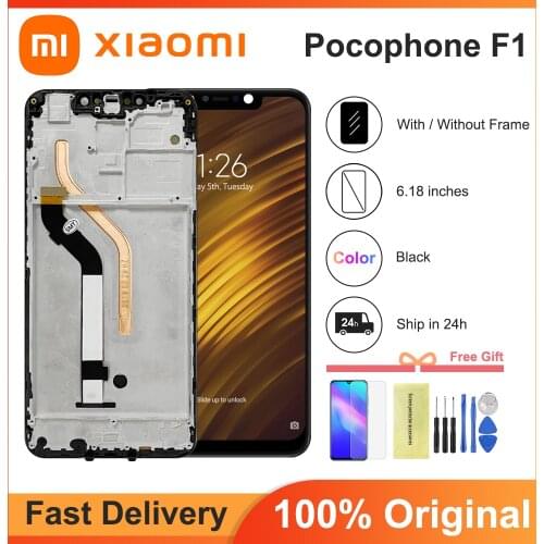6.18" AAA Quality LCD+Frame For Xiaomi Pocophone F1 LCD Display Screen Assembly For POCO F1 LCD Screen Display Replace