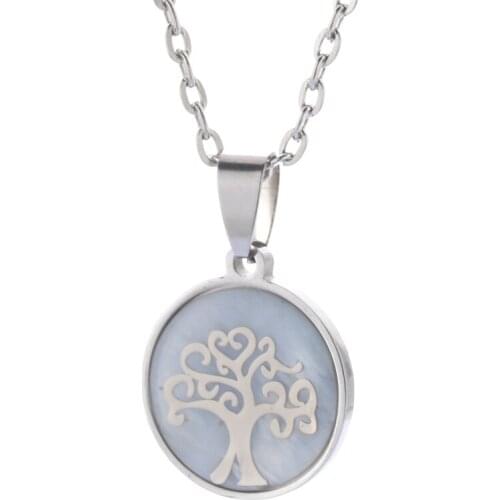 2018 New Fashion Life Tree Long Necklace Shell Pendant Queen Holiday Gift 1pcs