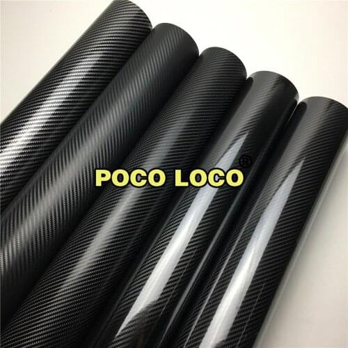 2D/3D/4D/5D/6D Black Carbob Fiber Car Vinyl Wrap Vehicle Full Body Decoration Sticker Carbon Fiber Car Film