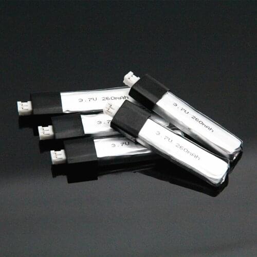 3/5PCS 260mAh 3.7V 30C/60C Lipo Battery JST-PHR 2.0 mCPX Connector Blade Nano QX CPX Inductrix FPV PRO Tiny Whoop Drone