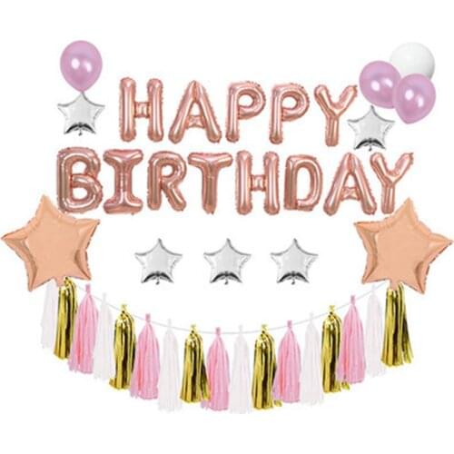 3 Color Tassel Theme Baby Party Decorations Set Newborn Baby Boys Girls Birthday Party Hot