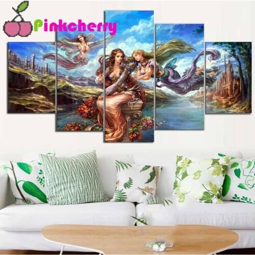 5D DIY Diamond Painting Goddess Angel Full Square Diamond Embroidery Fantasy Girl 5 pieces Rhinestones multi-Pictures k792