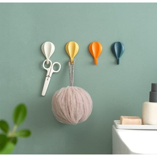 8Pcs Balloon Shape ABS Hooks Wall Key Holder Coat Wall Hanger Home Storage Organizer Decor Kitchen Bathroom Tool For Bag Hat