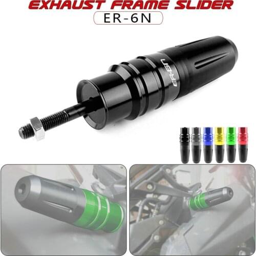 CNC Aluminum Motorcycle Exhaust Frame Slider Crash Pads Plug Guard Protector for SUZUKI ER-6N ER-6F ER6N ER6F