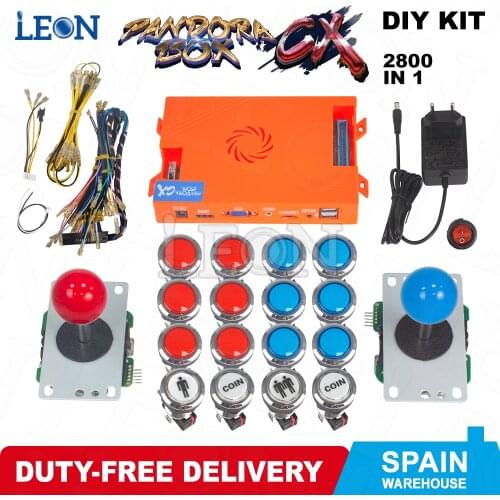 Hd 720p Diy Arcade Game Kit Pandora Box Cx 5 Pin 8 Way Sanwa Arcade Joystick Chrome Plating Illuminated Arcade Button Style Crt