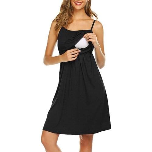 Pregnant Womens Nursing Dresses Maternity Backless Sexy Nightgown Dress Pregnancy Breast Feeding Full Slips Sleepwear Clothes