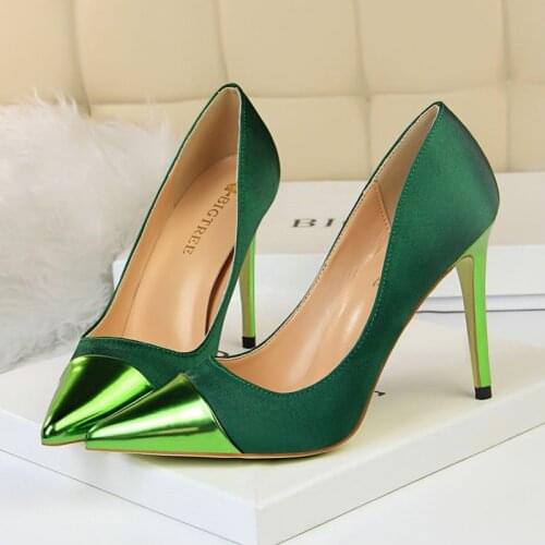 Bigtree Shoes Women Pumps Sexy Stiletto High Heels Ladies Luxury Metal Decorate Pointed Toe Pumps Heel Party Wedding Shoes Women