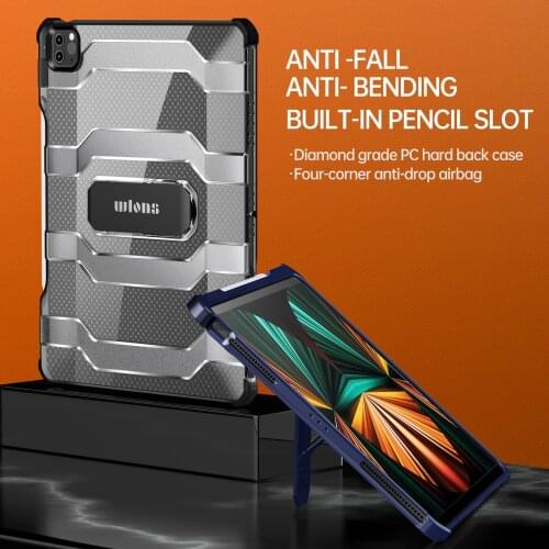 Wlons Military Explorer Anti Falling Certification Case for iPad Pro 11 2020 A2068 A2230 A2228 Full-Body Rugged Shield Cover