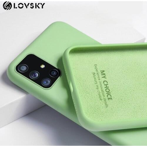 New Original Liquid Silicone Soft Case For Samsung A51 A50 S10 Plus S8 S9 S20 FE Note 20 Ultra S10E A71 A70 A21S A31 A41 Coque