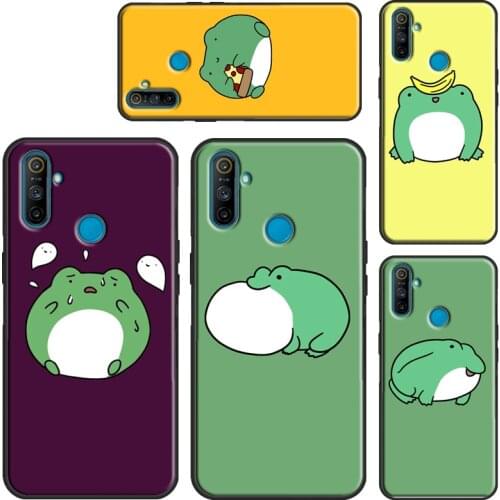 Cute Funny Frog Case For Realme 8 Pro 6 7 7i Q3 GT C15 C11 C3 Cover Shell For OnePlus 9 Pro 8 7T 8T Nord