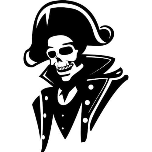 Skull pirate Stickers Car Vinyl Door Window Car Decor Waterproof Decals Art Bumper Pattern Decoration White L510