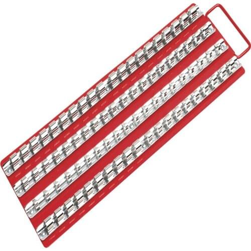 80pc Socket Rack Tray Holder Metal Rail for 1/4" 3/8" 1/2" inch Drive Sets