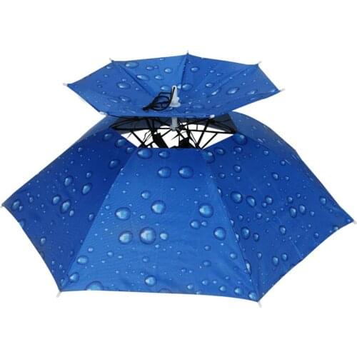 Double-layer Hat Umbrella Anti-ultraviolet Sunscreen Cap Fishing Parasol Breathable Anti-rain Umbrella Cap