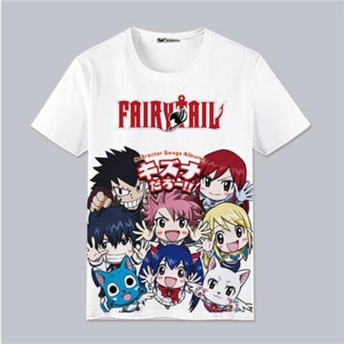 Anime FAIRY TAIL T-Shirt Clothing Unisex Adults Child Casual fashion Short Sleeve T Shirt To