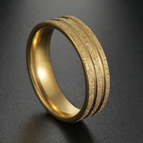Fashion Groove Rings Stainless Steel Yellow Gold Color Mens Wedding Engagement Band Rings For Men Women Size 7-10 кольца