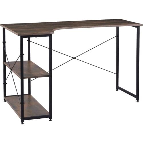 Computer Desk PC Table Office Table Office Furniture Writing Study Work Table with Shelf Workstation Home Furniture