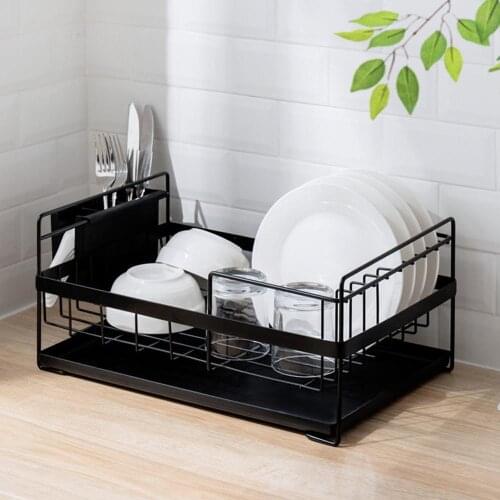 Kitchen Storage Organizer Dish Drainer Drying Rack Holder Plates Cup Tableware Bowl Shelf Classify Storage Basket Kitchen Acces
