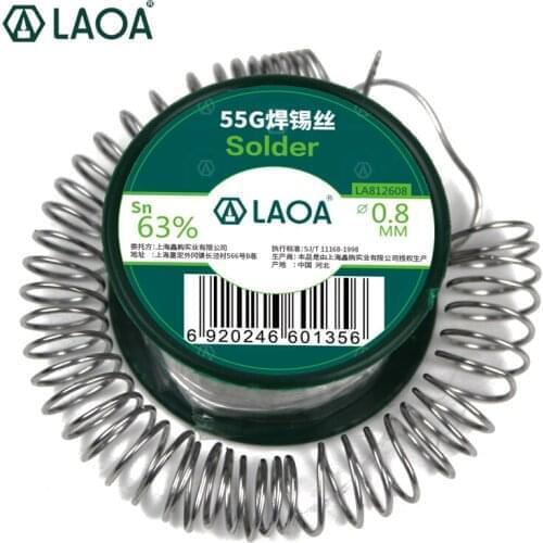 LAOA 63% Tin Content Solder Wire 55g in Welding Wires 0.8mm Welding Asistant Tin Wire