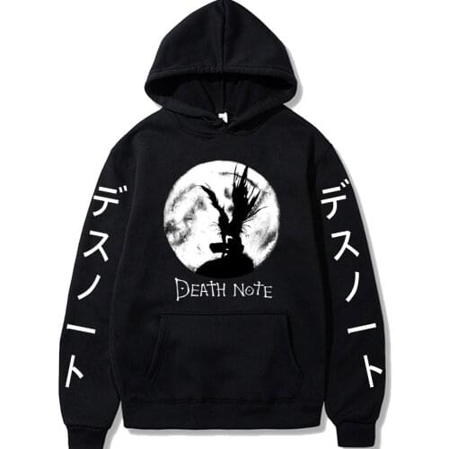 Hot Japanese Anime Haikyuu Hoodies Men Funny Death Note Graphic Streetwear Winter Warm Fashion Unisex Sweatshirts Male