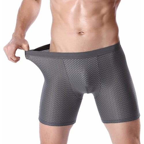 Underwear Long Boxer Men Trunks Sexy Underwear Mens Boxer Bulge Pouch Modal Underpants Male Sexy Boxer Panties Underwear