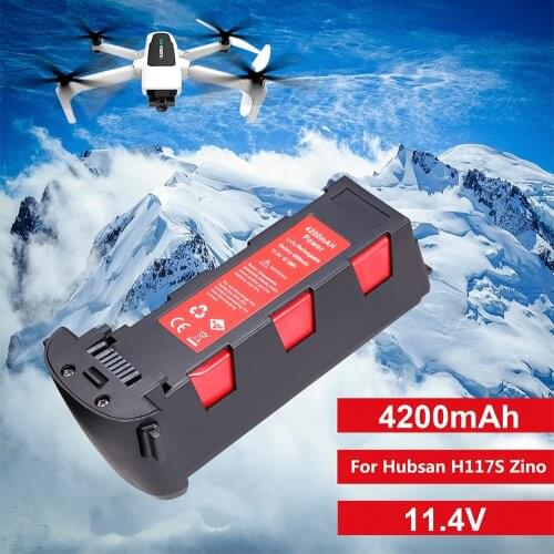 New Arrival SALE!!! 11.4V 4200mAh Battery For Hubsan H117S Zino GPS RC Drone Quadcopter Spare Parts Intelligent Flight Battery