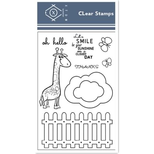 11*16cm clouds deer paint Transparent Clear Stamps / Silicone Seals Roller Stamp for DIY scrapbooking photo album/Card Making