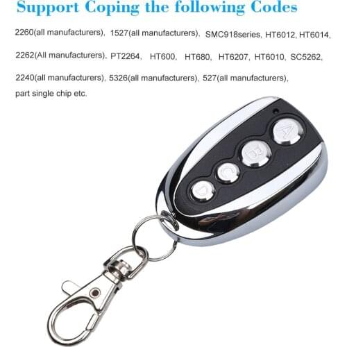 433.92 MHz Gate Copy Remote Controller 433Mhz Wireless RF Remote Control Copy Cloning Code for Garage Door Duplicator Opener