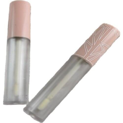 Empty Lip Gloss Tube 5ml Pink Frosted Lip Gloss Tube Empty Patterned Lip Glaze Tube Lipgloss Packaging Cosmetic Container 50pcs