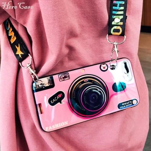 Blue Light Cartoon Soft Case For Vivo V15 V20 X60 Pro V21 Cute Camera Shockproof Silicone Cover For Vivo Y50 Y70 Y72 With Strap