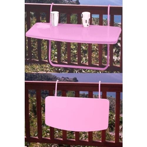 Folding Balcony Table Balcony Demirine Pendant Table Pink