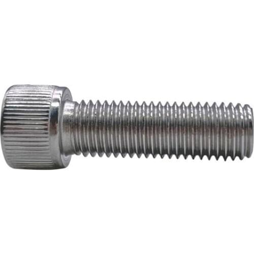 10pcs 8#-32 allen screws hexagon socket grain bolts knurled stainless steel full thread UNC pitch male screw 1/4"-2" length
