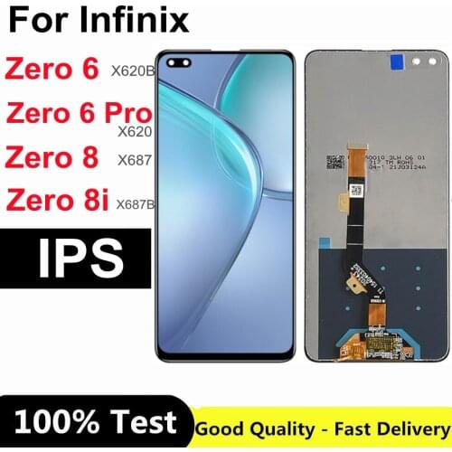 For Infinix Zero 6 Pro X620 X620B LCD Zero 8 8i X687 X687B Display Touch Screen Digitizer Complete Assembly