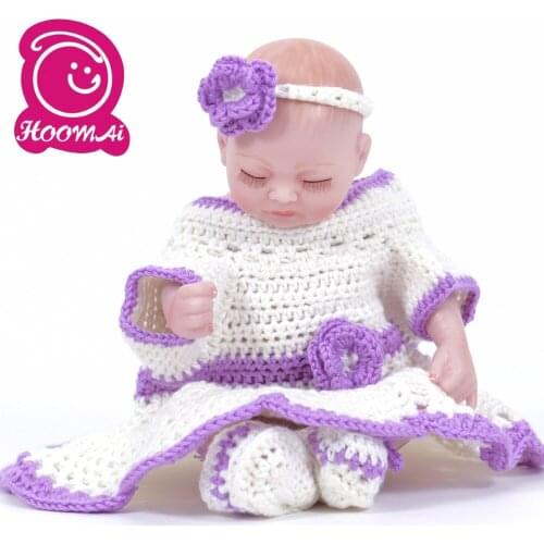 10" 55CM Lifelike Bebe Reborn Baby Dolls Tiny Sleeping Doll Full Silicone Vinyl Newborn Babies Toy Childrens Day Kids Xmas Gift