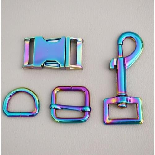 10 Setmetal Buckle Adjust（Metal Buckle+Adjust Buckle+D Ring+Metal Dog Clasp/Set) RetailingEnvironmental Accessory For 20mm