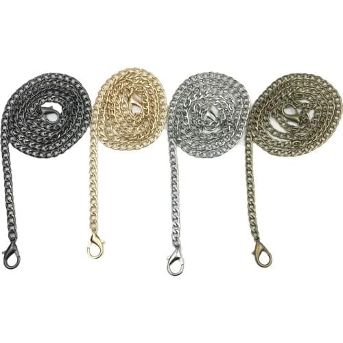 10pcs 8mm Width 120cm Length Lock Metal Purse Frame Chains Chain Strapsfor Sewing Bag Craft Accessories