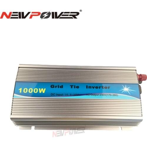 1000W Grid Tie Inverter for 18V 36V Solar Pane Function DC 24V 36V 48V to AC 220/110V Pure Sine Wave Micro On Grid Tie Inverter