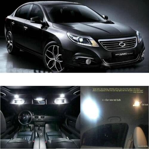 LED Interior Car Lights For Renault new sm5 platinum 2013 room dome map reading foot door lamp error free 12pc