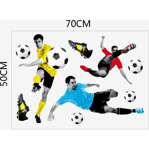 3D Play Football Soccer Wall Art Sticker Kids Bedroom Wallpaper Decor