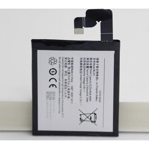 5pcs/lot New battery For Lenovo VIBE X2 X2-TO X2-CU S90 S90U S90T 2300mAh BL231 Li-ion Internal Replacement cellPhone Battery