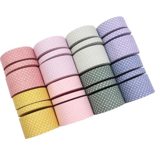 5 yards Printed Embossed Ribbon Monochrome Star Ribbon Handmade Bowknot Hair Accessories Hairpin Material Accessories