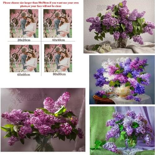 5D Diy Diamond Painting Flower Vace Lithospermum Square Diamond Round Diamond Full Diamond Custom Cross Stitc Mosaic Home Decora