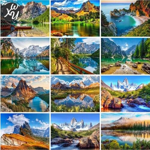 Diamond Mosaic Mountain Scenery 5D Diamond Painting Kits for Adult Cross Stitch Embroidery Full Drill Accessories for Home Decor