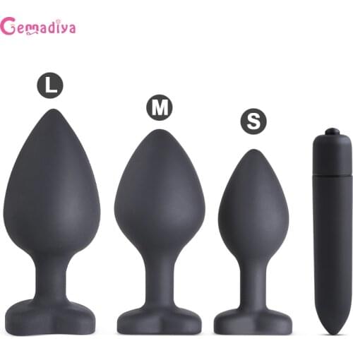 Anal Bullet Dildo Vibrator Prostate Massage Crystal Jewelry Anal Beads Silicone Butt Plug Sexo Masturbation Sex Toys for Adult