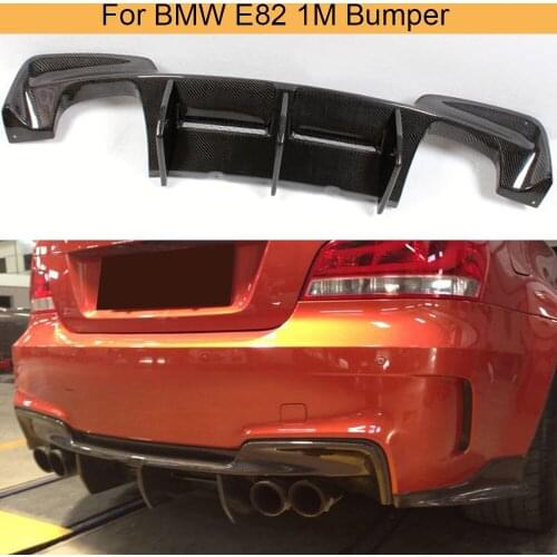 Carbon Fiber Car Rear Bumper Diffuser Lip Spoiler for BMW 1 Series E82 1M Bumper 2011 - 2017 Car Rear Diffuser Lip Spoiler FRP